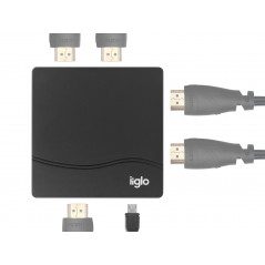 iiglo HDMI-splitter 1 till 4 utgångar