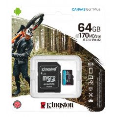 Kingston Canvas Go! microSDXC + SDXC 64GB UHS-I U3 V30 (Class 10)