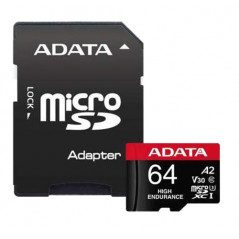 Adata 64 GB microSDXC + SDXC UHS-I U3 V30 A2 (Class 10)