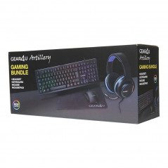 Pakke med gamingtastatur og mus - GEAR4U Gaming Combo RGB 4-i-1 med USB+3.5mm