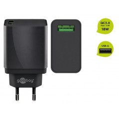 Goobay Strömadapter med USB Quick Charge QC3.0 18W 3A