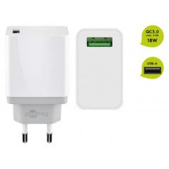 Goobay Strömadapter med USB Quick Charge QC3.0 18W 3A