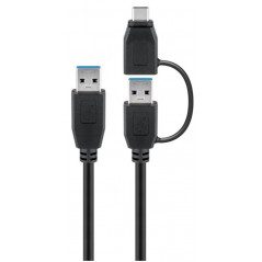 USB-A 3.0 till USB-A 3.0 med USB-C adapter