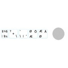 Klistermärken för konvertera tangentbord till nordic (SE/DK/NO/FI) 5-keys, silver