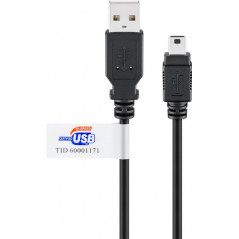 Goobay USB 2.0 till miniUSB Hi-Speed kabel, svart