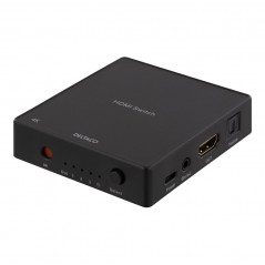 Deltaco HDMI-switch 3-till-1 med fjärrkontroll, 4K/30Hz