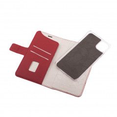 Onsala Magnetic Plånboksfodral 2-i-1 till iPhone 12 / 12 Pro Saffiano Red