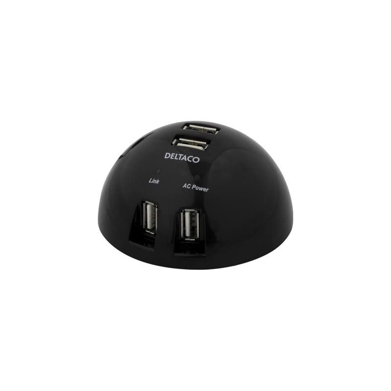 Deltaco USB-hubb 7 portar Deltaco USB-hubb 7 portar