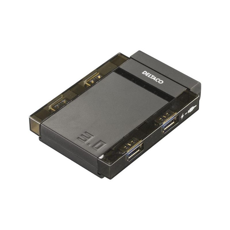 Deltaco USB 3.0-hubb med 4 portar Deltaco USB 3.0-hubb med 4 portar
