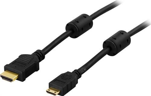 MiniHDMI till HDMI-kabel (2 meter)