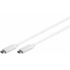 USB-C till USB-C 3.1-kabel vit 60W