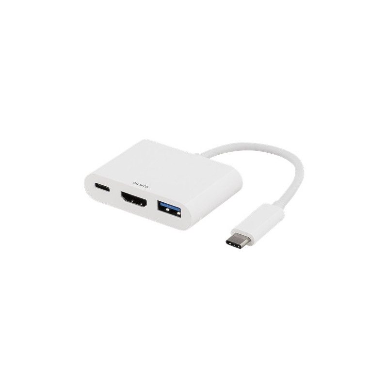 Skärmkabel & skärmadapter - USB-C Multiport till HDMI-adapter med USB-port och USB-C-laddport