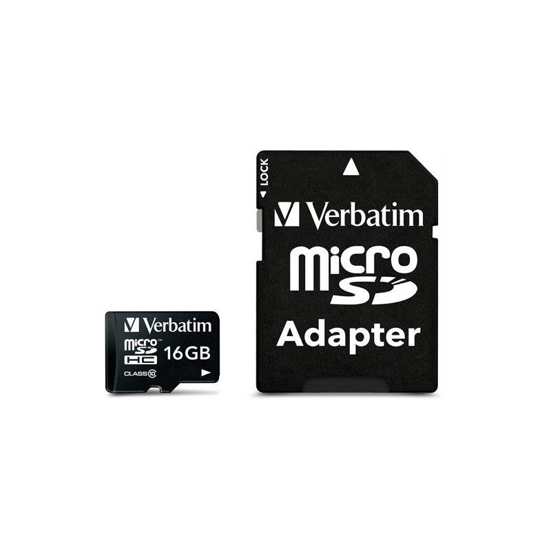Minneskort - Verbatim microSDHC + SDHC 16GB (Class 10)
