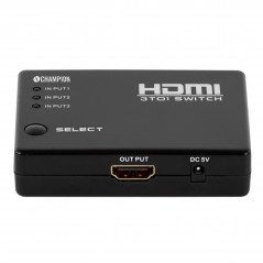 Skärmkabel & skärmadapter - Champion HDMI-switch 3x1 med fjärrkontroll