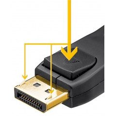 Skärmkabel & skärmadapter - DisplayPort-kabel Guldplatterad 4K-stöd