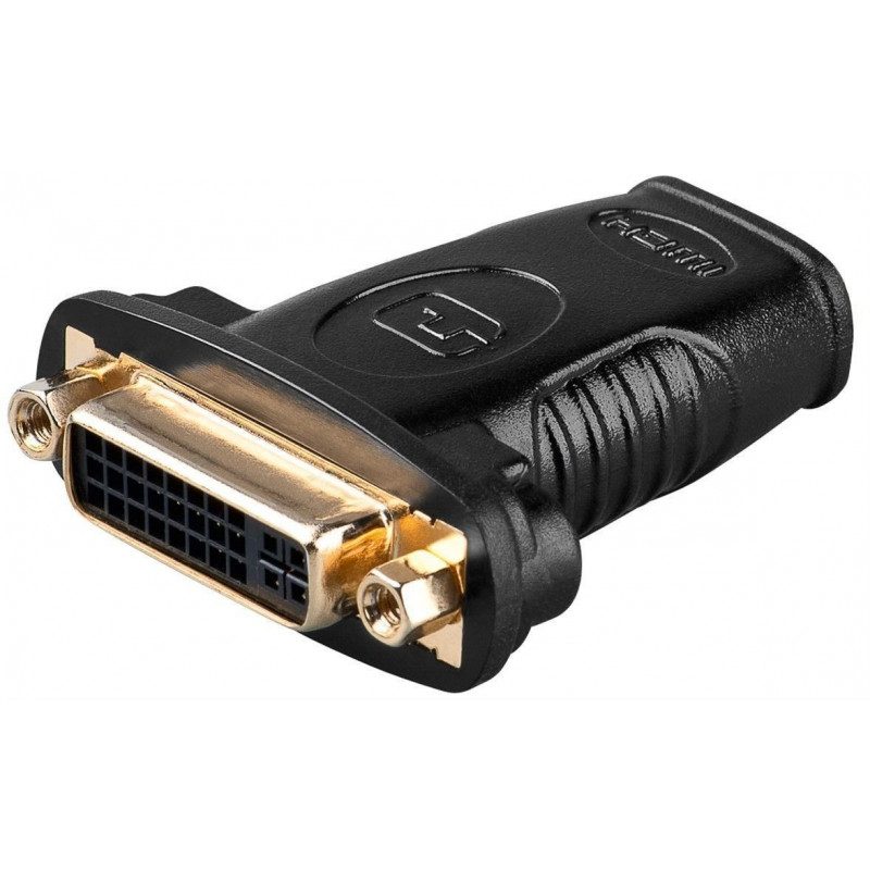 Skärmkabel & skärmadapter - HDMI till DVI-adapter (Hona-Hona)