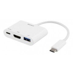 USB-C Multiport till HDMI-adapter med USB-port och USB-C-laddport