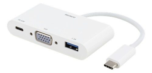 USB-C till VGA-adapter med extra USB-port
