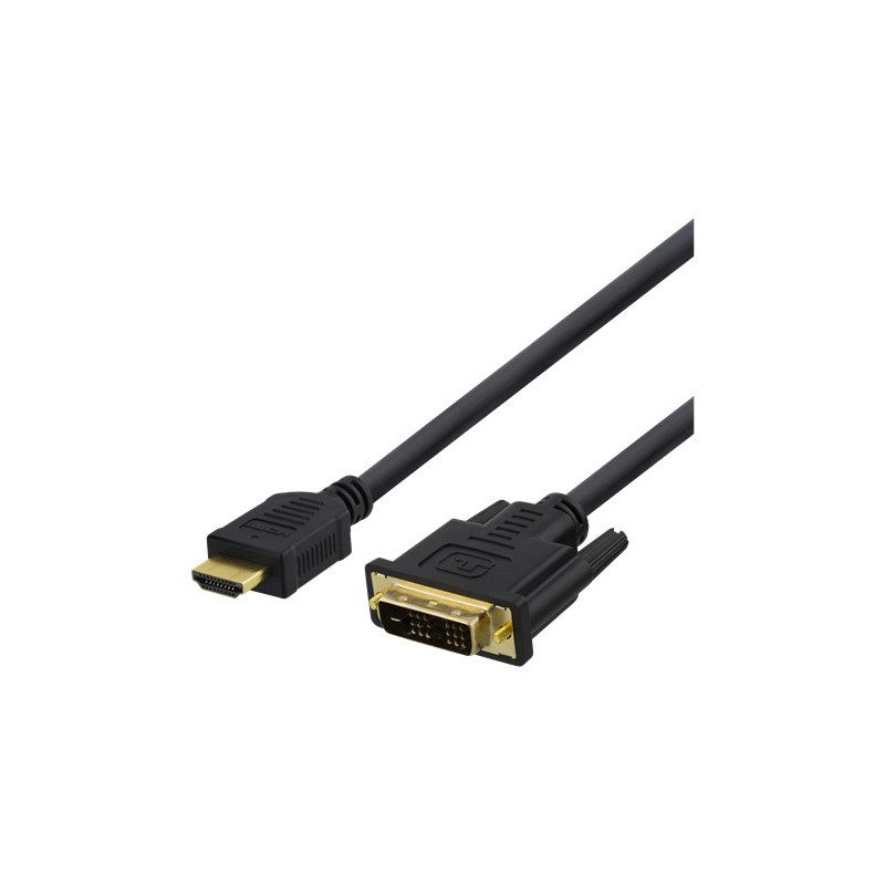 Skärmkabel & skärmadapter - HDMI till DVI-kabel 1m